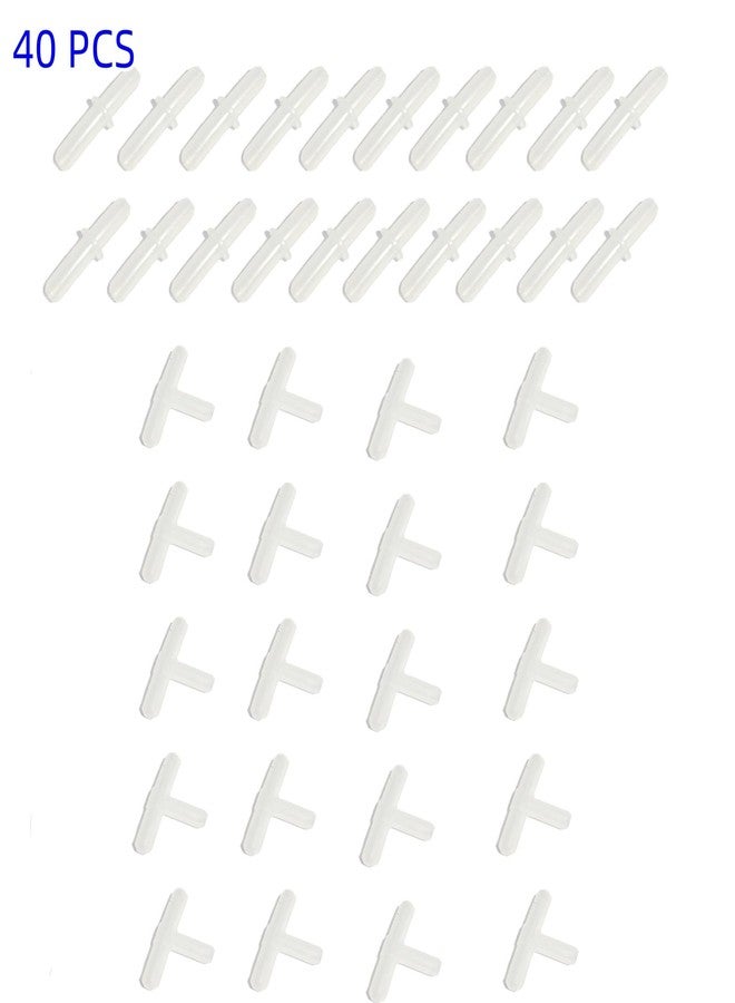AQUANEAT Aquarium Airline Tubing Connector, Fish Tank Air Pump Connector, Plastic, 40Pcs - Image 2